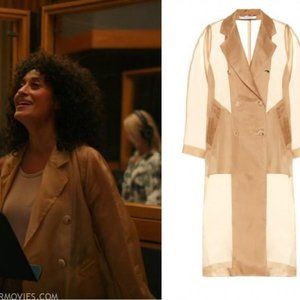 NEW Max Mara Materia Sheer Organza Silk Trench Coat Kimono